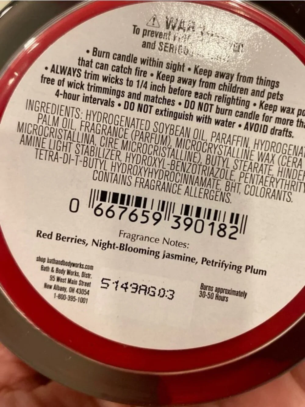 “Vampire Blood” Bath & Body Works Halloween New Single Wick Candle